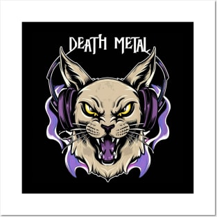 Death Metal Satanic Baphomet Cat Posters and Art